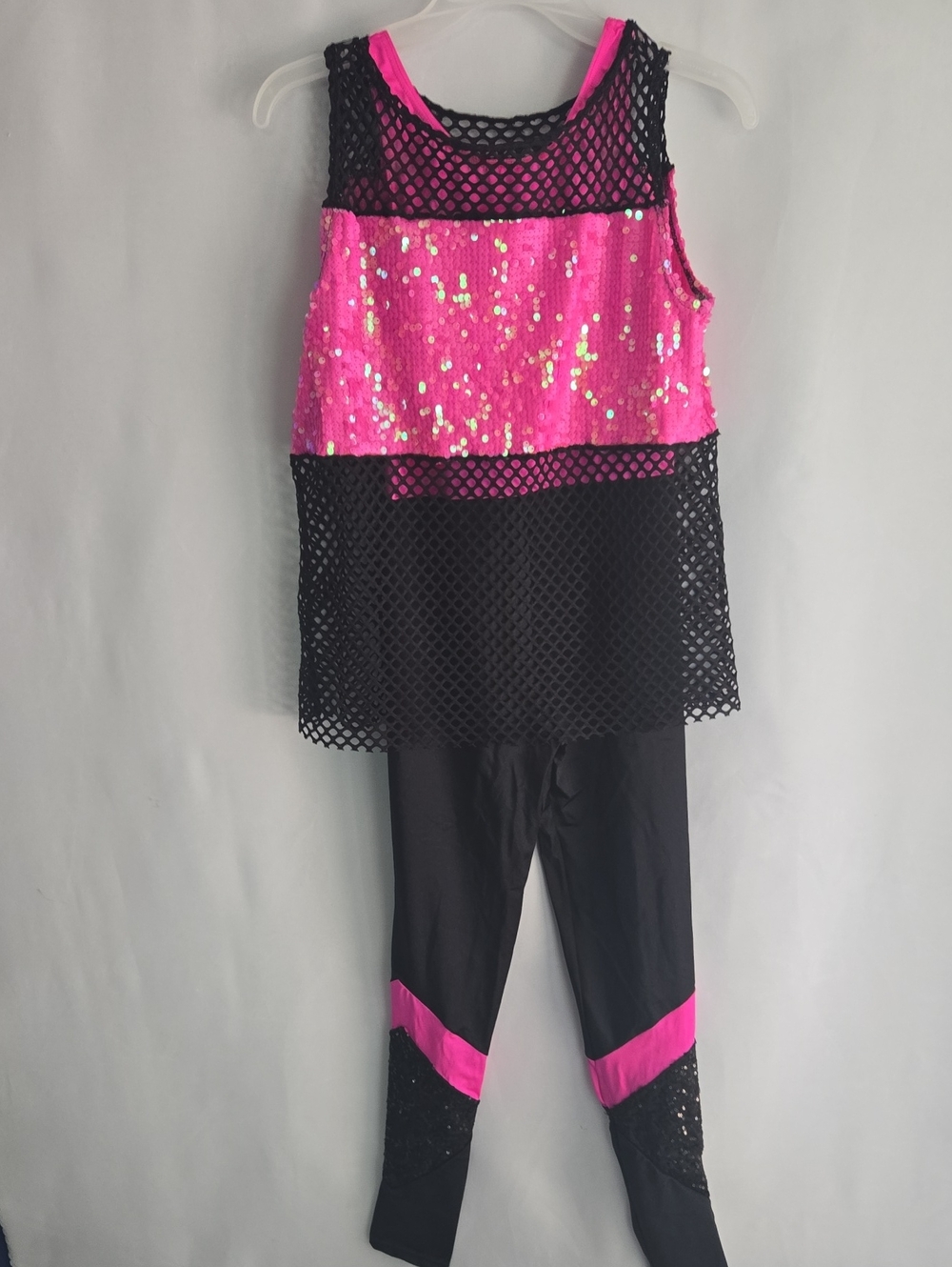 Weissman Hot Pink Mesh Dancewear Top